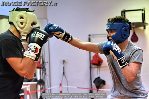 2019-05-29 Milano - pound4pound boxe gym 1561 Giulio Cielo vs Michele Mainoli